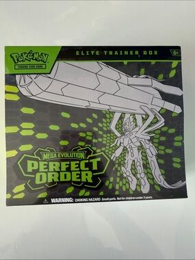 Pokemon Elite Trainer Box Mega Evolution Perfect Order - Black & Neon Green